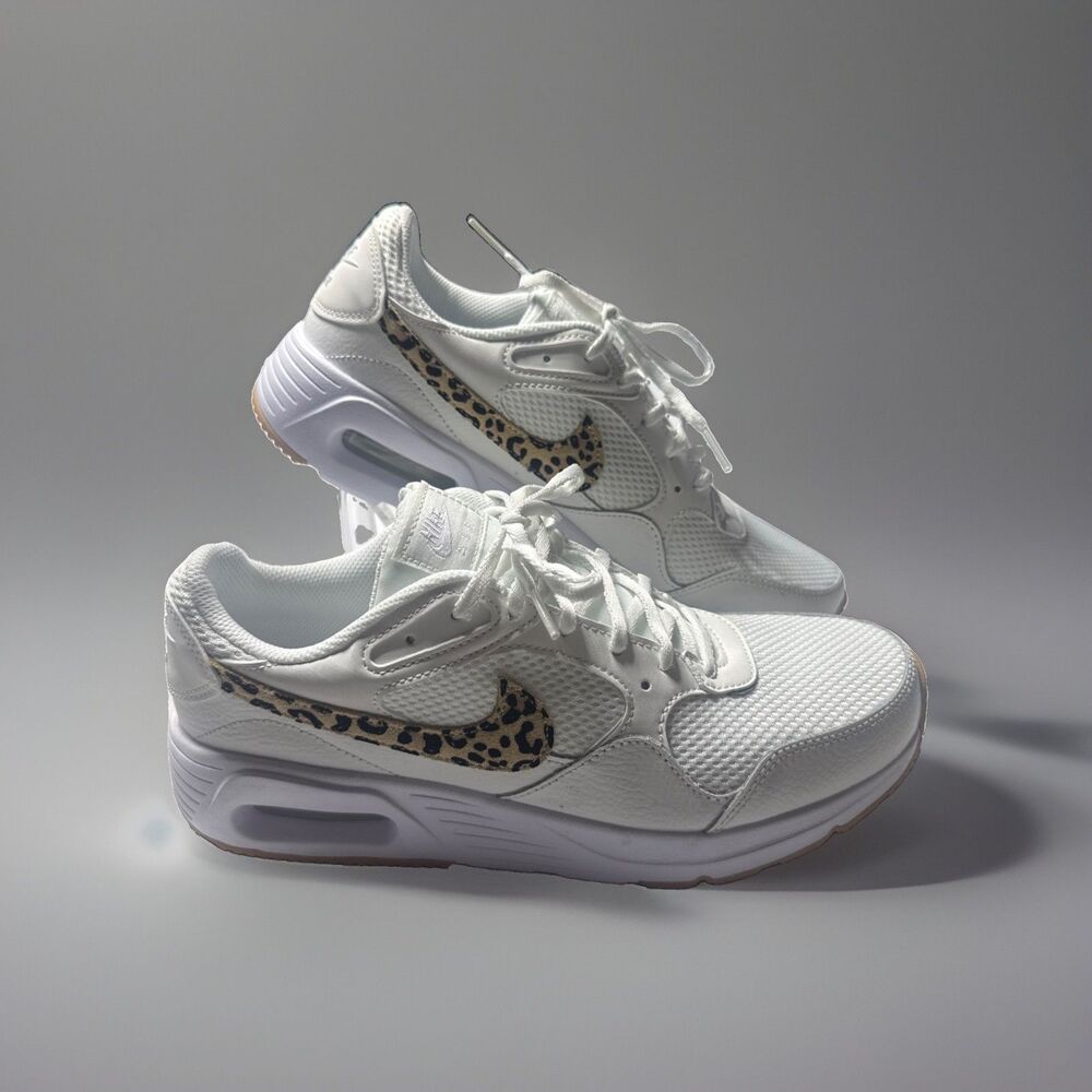 Nike Women's Air Max Sc Sneakers (White/Leopard/Gum) - US Size 9.0